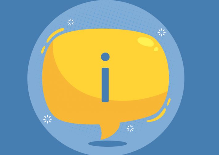 znaczek z literką "i"