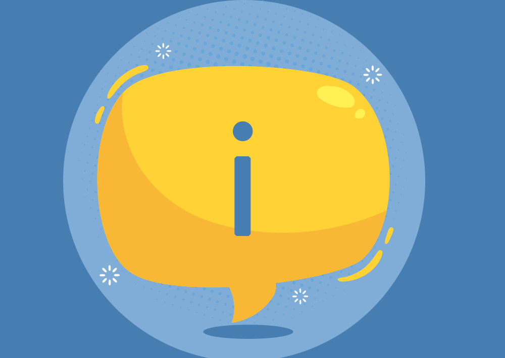 znaczek z literką "i"