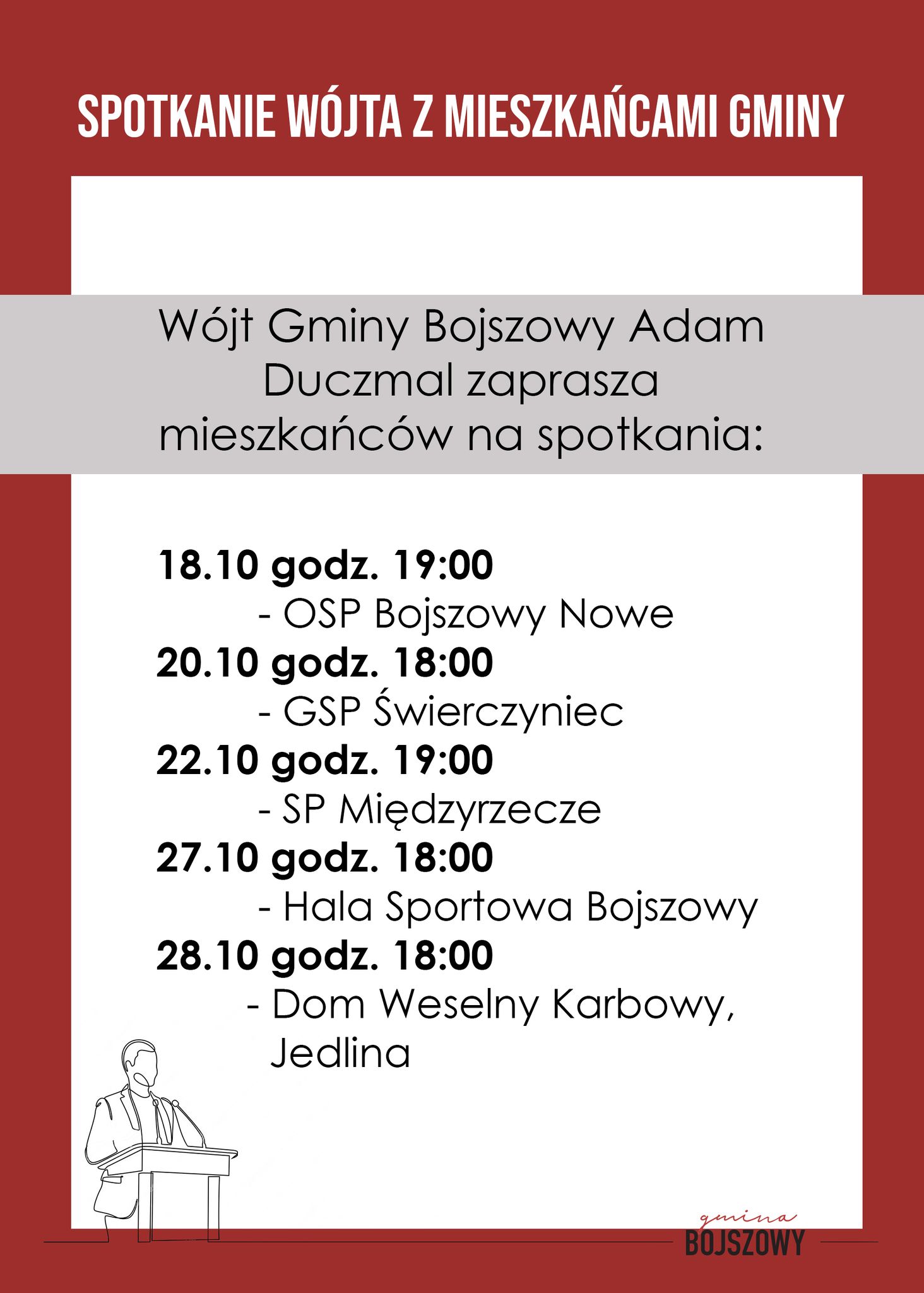 spotkania z Wójta z mieszkańcami - październik