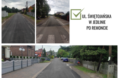 zdjęcia ul. Świętojańskiej po dokonaniu modernizacji nawierzchni
